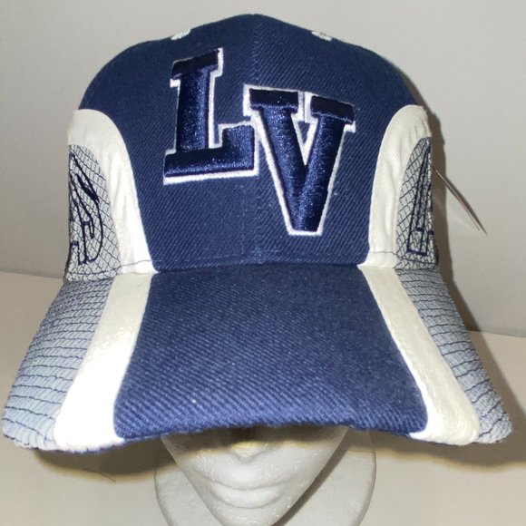 NEW Adult Las Vegas Embroidered Baseball Cap Grey and Navy Blue - Picture 2 of 6